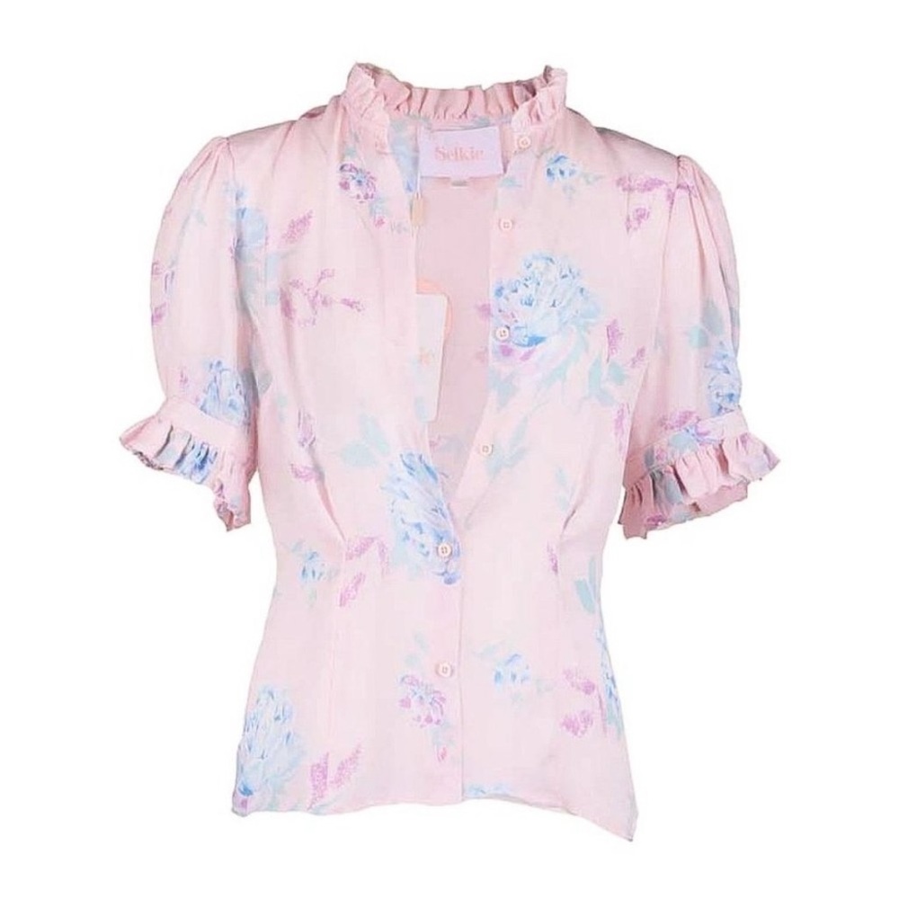 Selkie Pastel Floral Ruffle Blouse - Picture 2 of 8